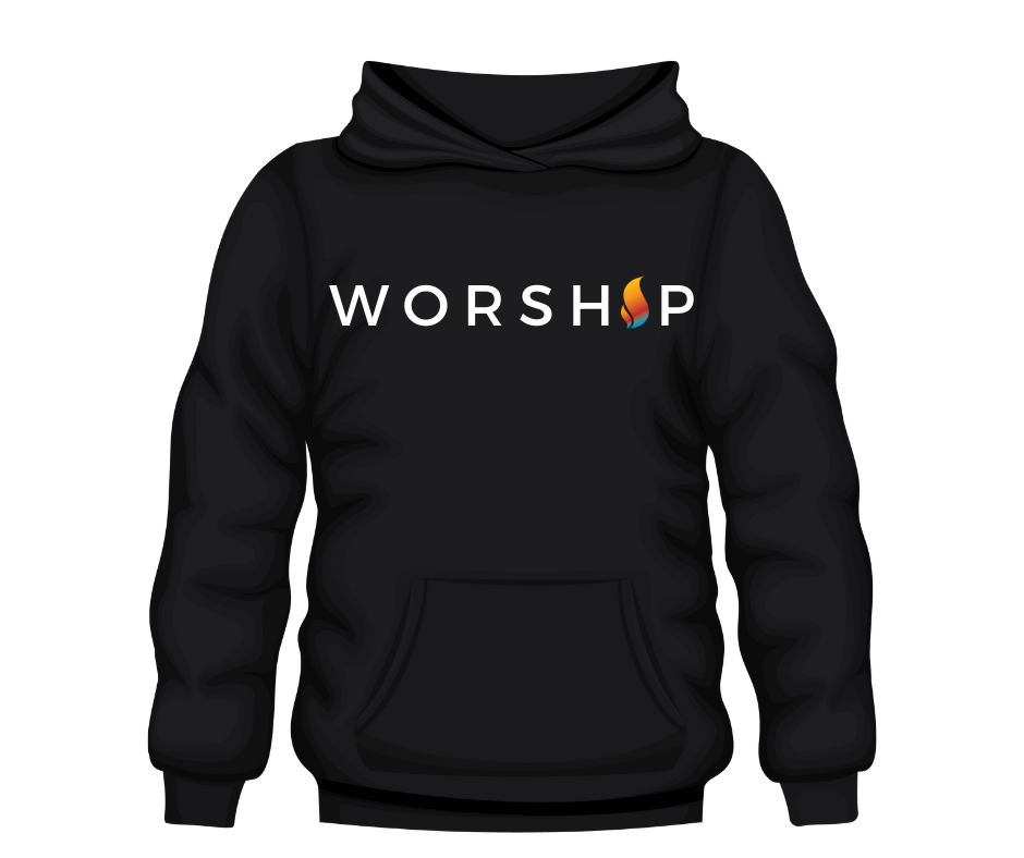 Flame Hoodie-Worship (word)
